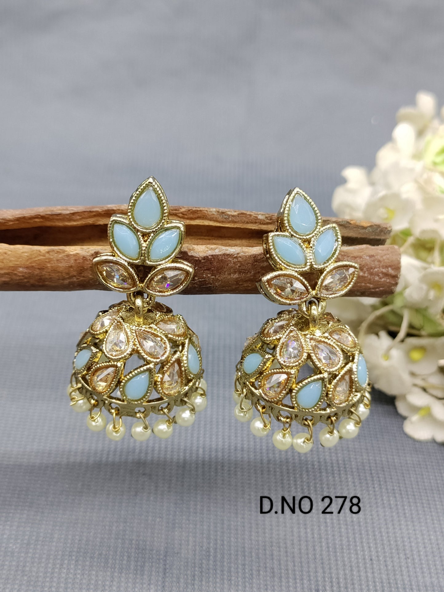 Polki Jhumki Mehndi Earring Sku- 278 A4 rchiecreation