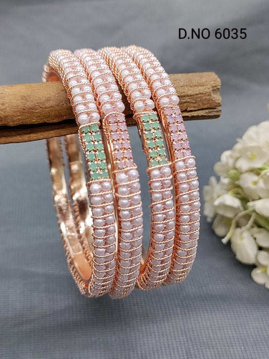 Stone Bangles Rose gold 6035 rchiecreation