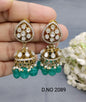 Moissanite Mehandi Jhumki Earring Sku 2089 rchiecreation