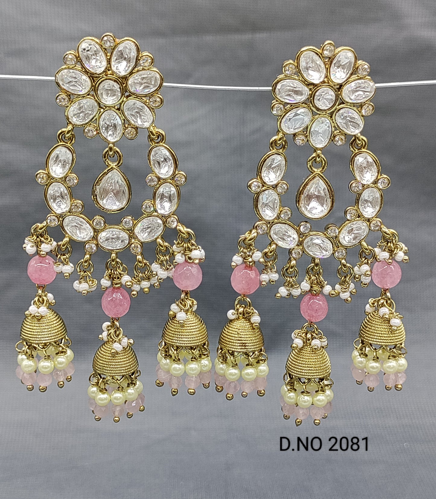 Moissanite Mehandi Earrings Sku 2081 rchiecreation