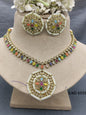 Polki Mehandi Necklace Set Sku 6553 rchiecreation