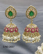 Polki Mehandi Jhumki Earring Sku 2037 rchiecreation