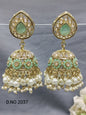 Polki Mehandi Jhumki Earring Sku 2037 rchiecreation