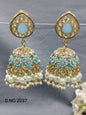 Polki Mehandi Jhumki Earring Sku 2037 rchiecreation