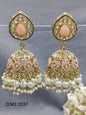 Polki Mehandi Jhumki Earring Sku 2037 rchiecreation