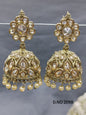 Polki Mehandi Jhumki Earring Sku 2098 rchiecreation