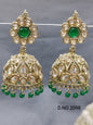 Polki Mehandi Jhumki Earring Sku 2098 rchiecreation