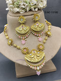 Antique Golden Necklace Set Sku 15180 rchiecreation