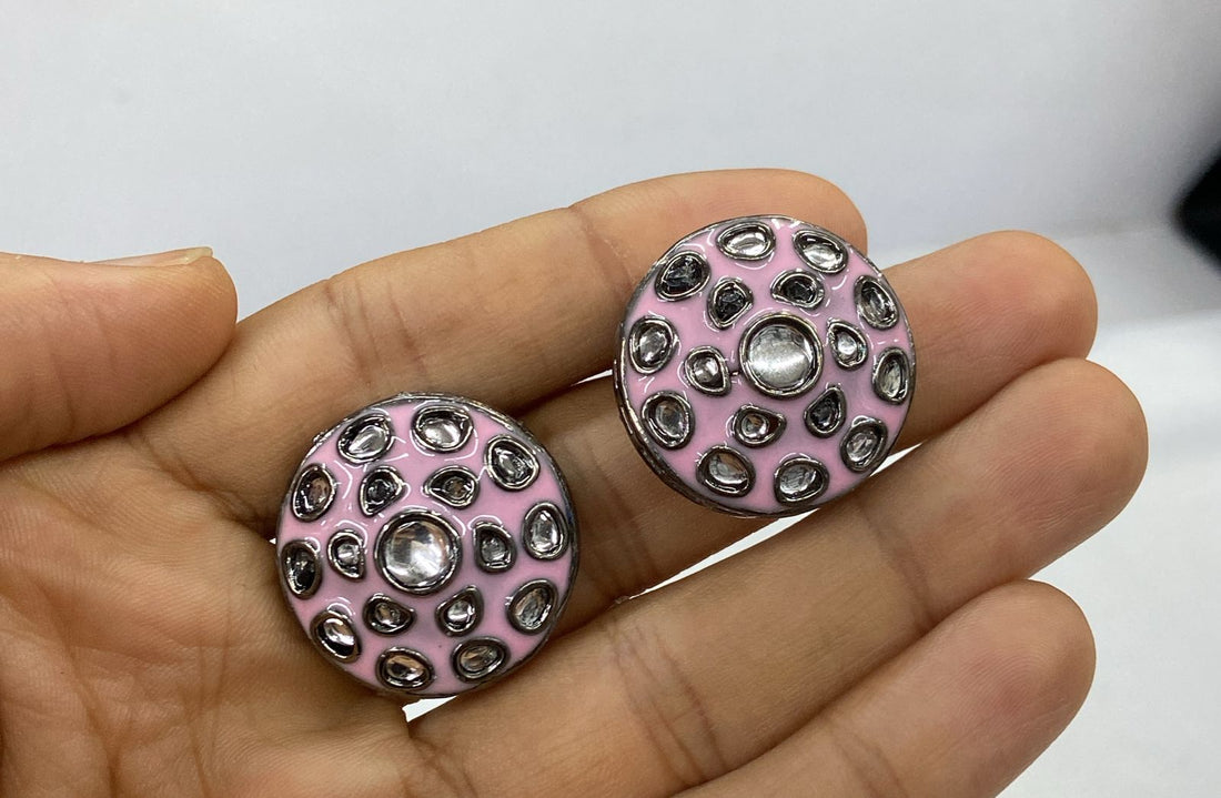 Victorian Kundan Top& Stud Earring Sku 2107 rchiecreation