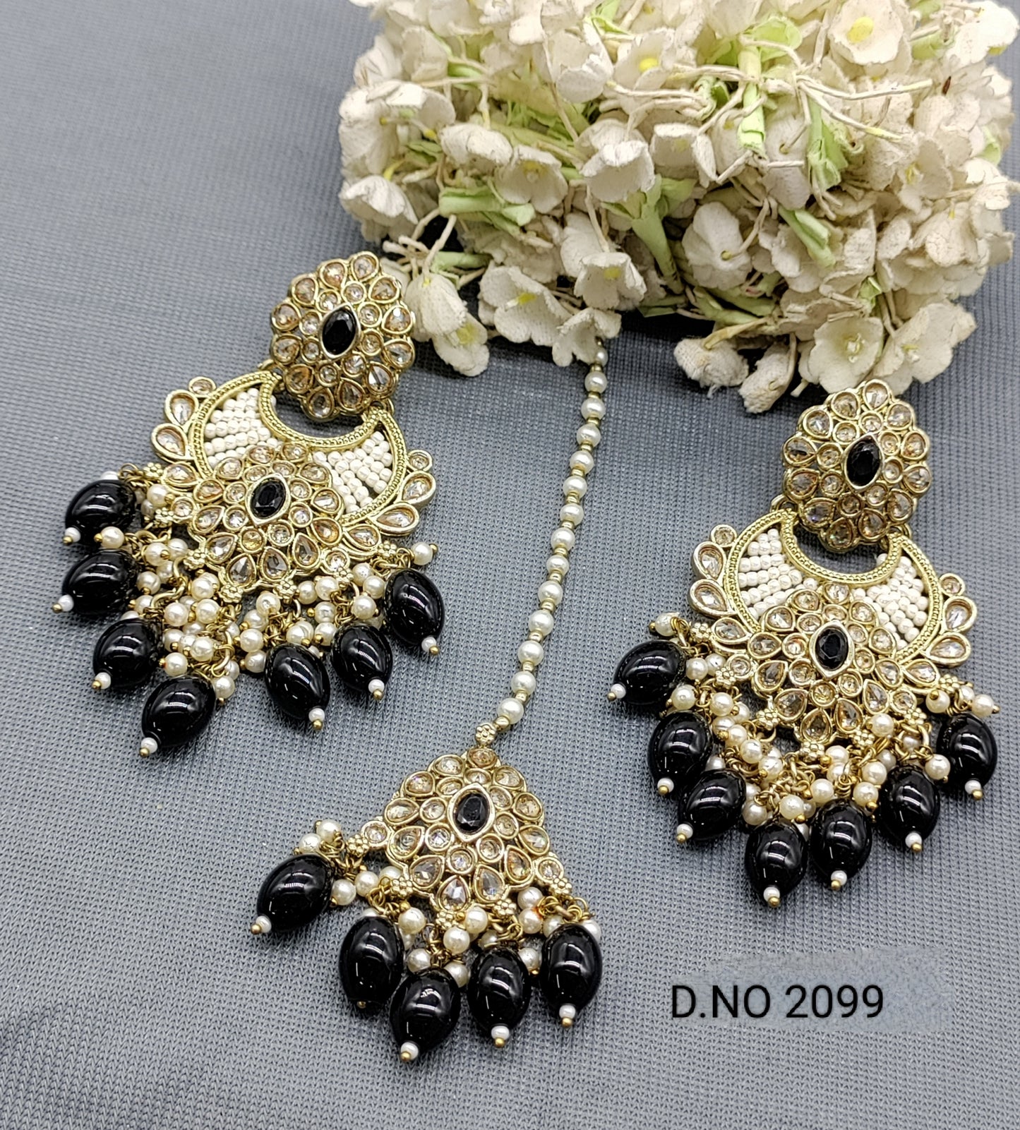 Polki Mehandi Earring &TicaSku 2099 rchiecreation