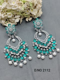 Cz Ad Rodium Earrings Sku 2112 rchiecreation