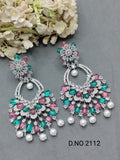 Cz Ad Rodium Earrings Sku 2112 rchiecreation