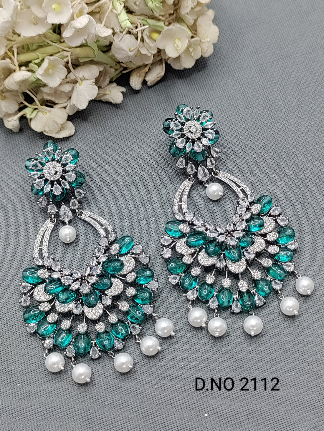 Cz Ad Victorian Earrings Sku 2112 rchiecreation