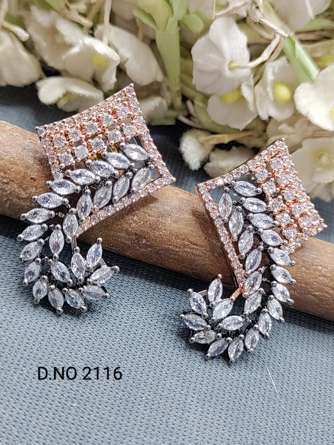 Cz Ad Victorian To Tone  Earring Sku 2116 rchiecreation