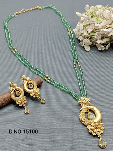 Antique Golden Mala Necklace 15100 rchiecreation