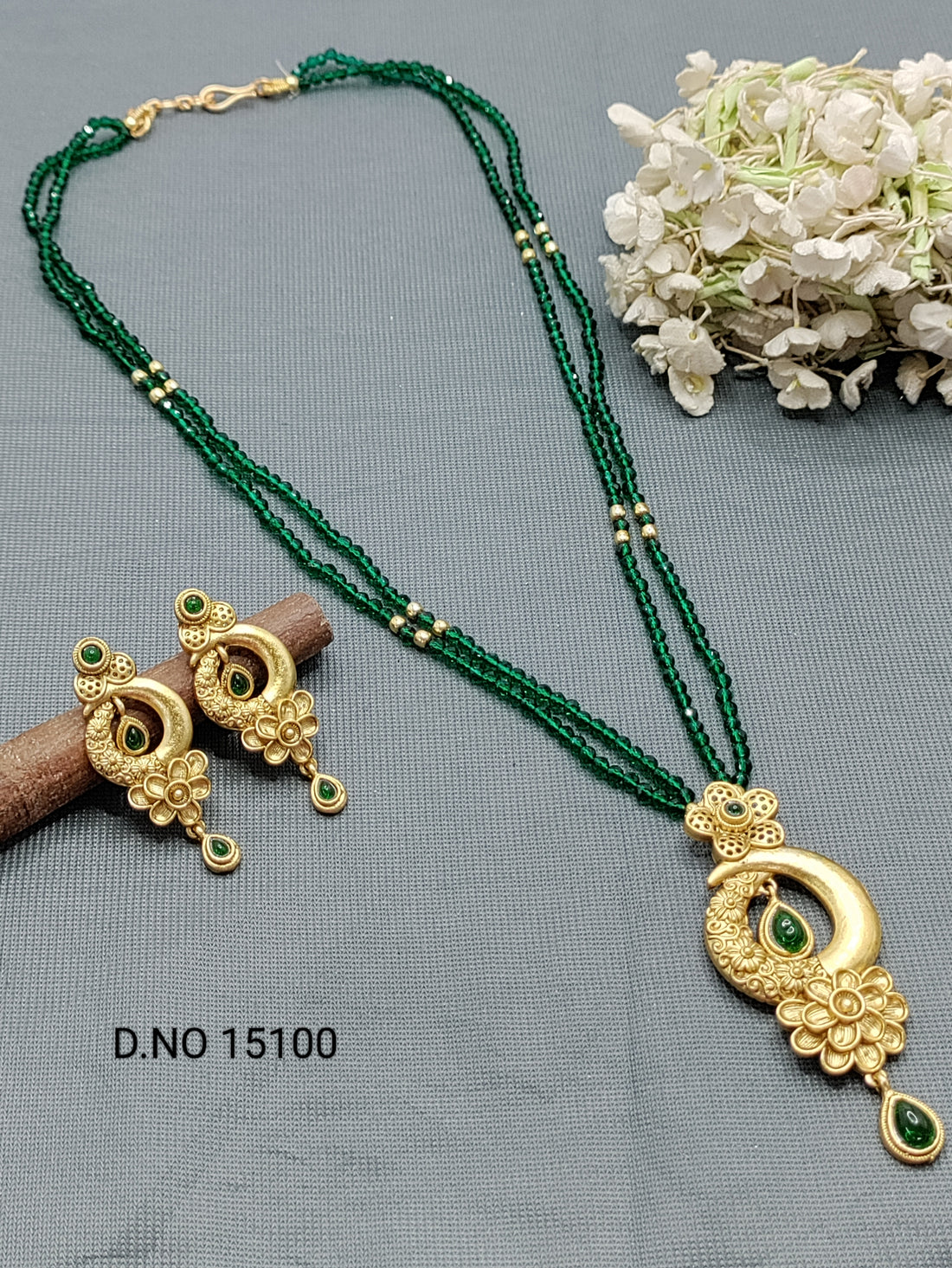 Antique Golden Mala Necklace 15100 rchiecreation
