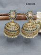 Polki Mehandi Jhumki Earring Sku 696 rchiecreation