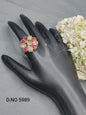 Polki Mehandi Finger Ring Sku 5989 rchiecreation