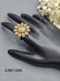 Polki Mehandi Finger Ring Sku 1345 rchiecreation