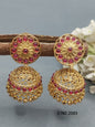 Antique Golden Jhumki Earring Sku 2083 rchiecreation