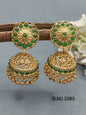 Antique Golden Jhumki Earring Sku 2083 rchiecreation