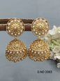 Antique Golden Jhumki Earring Sku 2083 rchiecreation