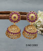 Antique Golden Jhumki Earring Sku 2083 rchiecreation