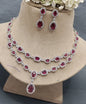 Cz Ad Rodium Necklace Set Sku 6383 rchiecreation