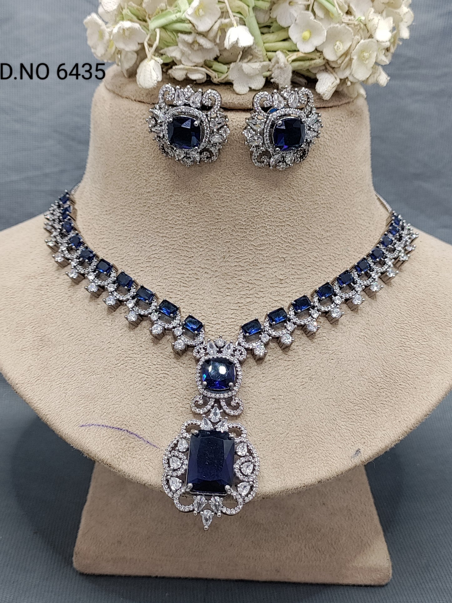 Cz ad Victorian Necklace Set Sku 6435 rchiecreation