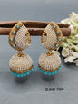 Pearl Golden jhumki Earrings Sku 799 D3 rchiecreation