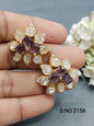 Moissanite Mehandi Tops &Stud earrings Sku 2158 C1 rchiecreation