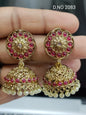 Polki Mehandi Jhumki Earring Sku 2983 rchiecreation