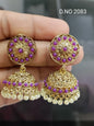 Polki Mehandi Jhumki Earring Sku 2983 rchiecreation