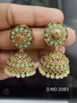 Polki Mehandi Jhumki Earring Sku 2983 rchiecreation