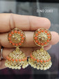 Polki Mehandi Jhumki Earring Sku 2983 rchiecreation