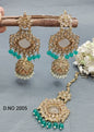 Polki Mehandi Earring & Tica Sku 2005 A2 rchiecreation