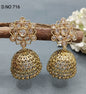 Polki Mehandi Jhumki Earring Sku 716 rchiecreation