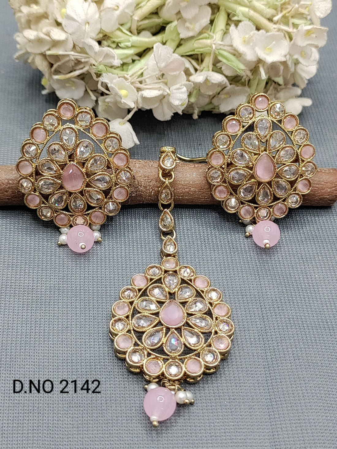 Polki Mehandi earring & Tica Sku 2142 rchiecreation