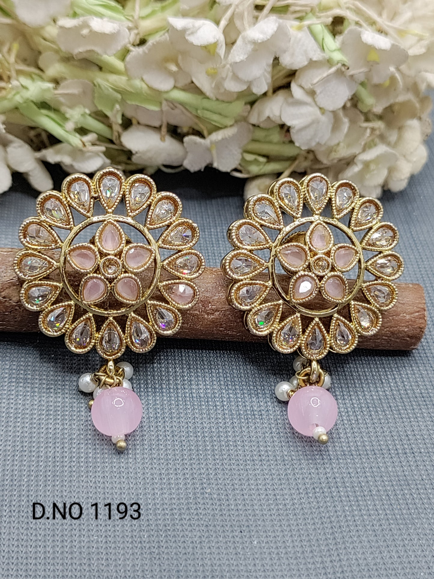 Polki Mehandi Tops & Stud Earrings Sku 32 rchiecreation