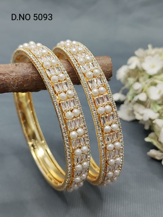 Stone Bangles Golden  Sku 5093 G4 rchiecreation