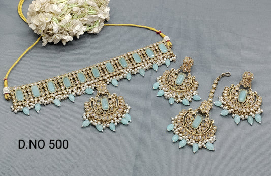 Polki Mehandi Necklace Set Sku 500 rchiecreation