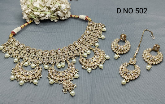 Polki Mehandi Necklace Set Sku 502 rchiecreation