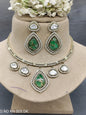 Moissanite Mehandi Necklace Set Sku KN 005 DK rchiecreation