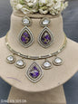 Moissanite Mehandi Necklace Set Sku KN 005 DK rchiecreation