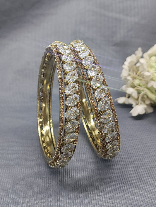 Mehandi Stone Bangle SKU-6066 rchiecreation