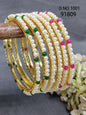 Golden Pearl Bangles Sku 1001 rchiecreation