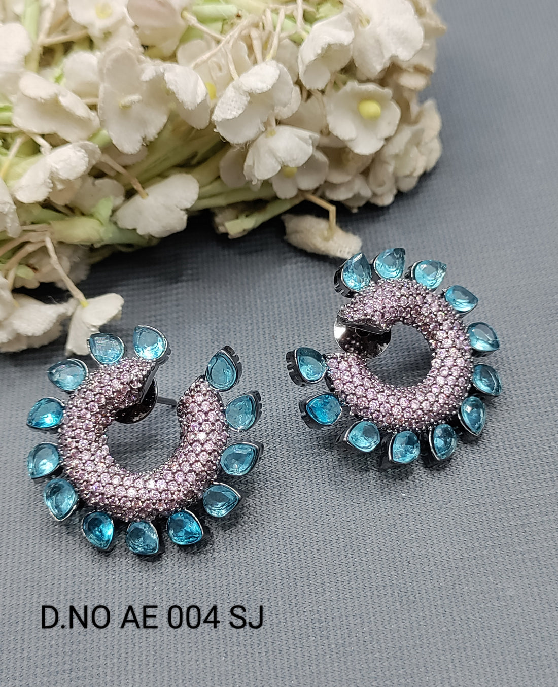 Cz Ad Victorian Earrings Sku AE 004 SJ rchiecreation