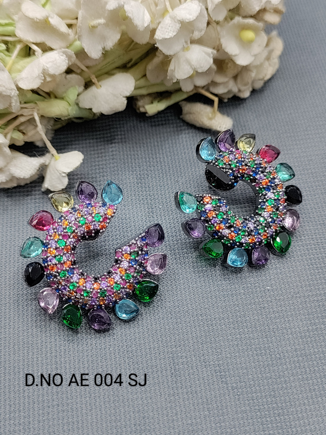 Cz Ad Victorian Earrings Sku AE 004 SJ rchiecreation