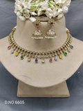 Polki Mehandi Necklace Set Sku 6605 rchiecreation