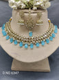 Beautiful Polki Necklace Sku 6347 B4 rchiecreation